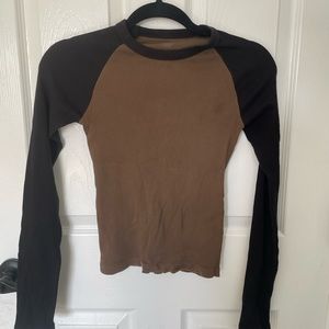 Brandy Melville Baseball Long Sleeve Top